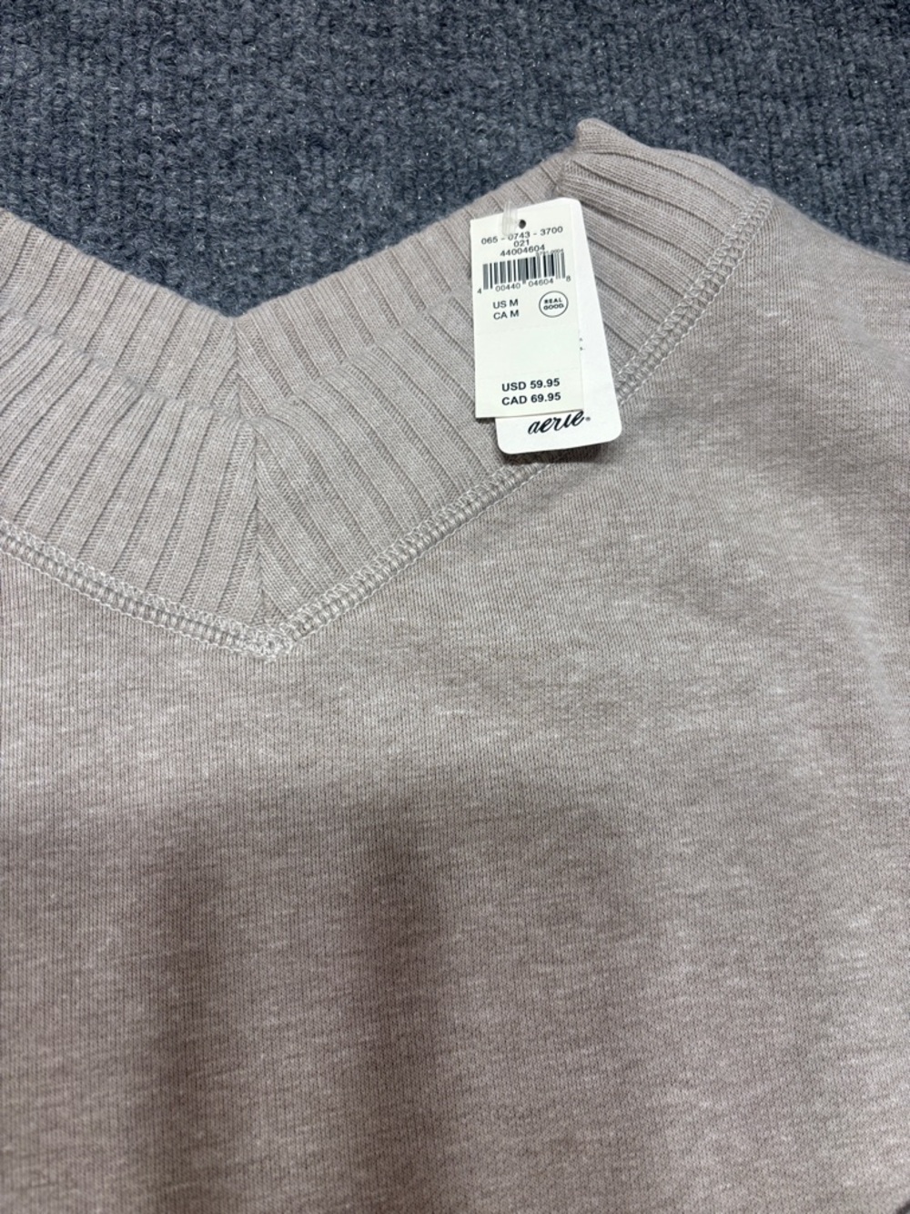Aerie Apres-Chill Sweatshirt Medium NWT Stone Harbor Cozy Textured Pullover - Picture 11 of 11